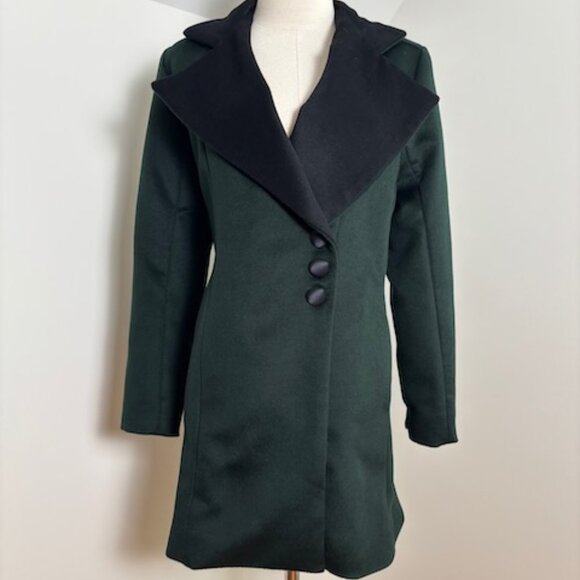 NWOT Teresa Crowninshield forest green wool skirt suit, size 6 - Picture 1 of 8